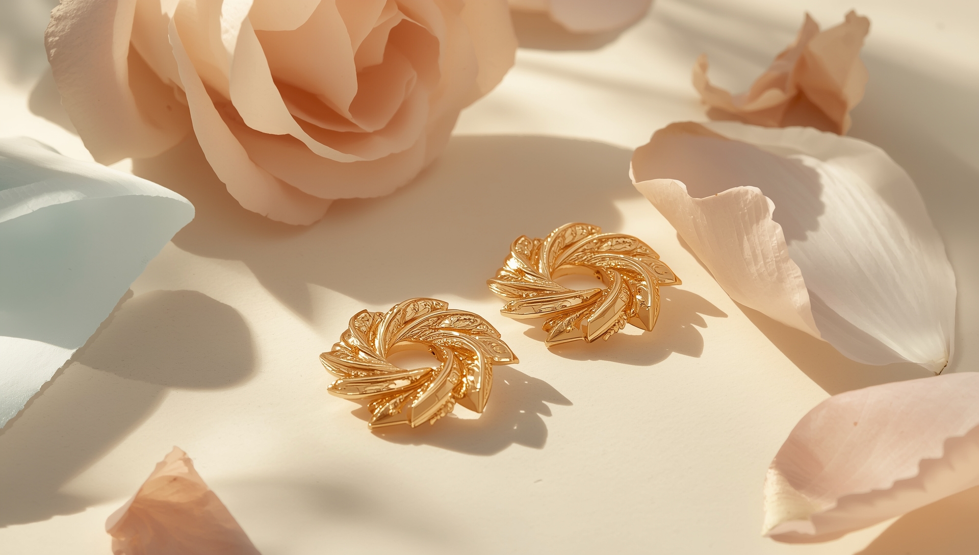 lucid origin a pair of intricately designed antitarnish gold e 2